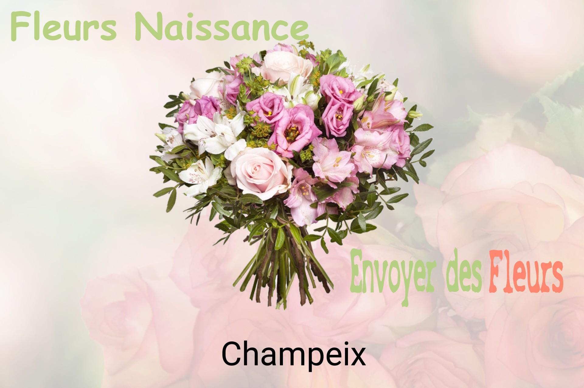 Bouquet de fleurs de naissance livré à Champeix