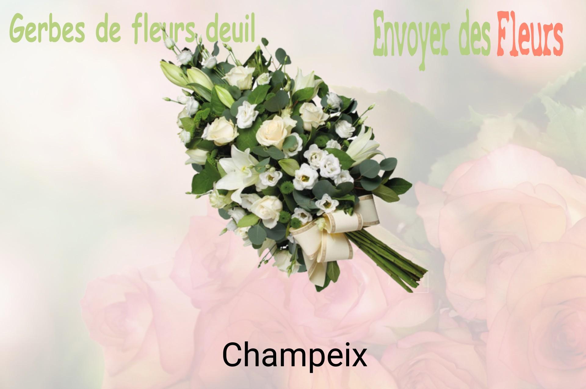 Gerbe de fleurs de deuil livrée à Champeix